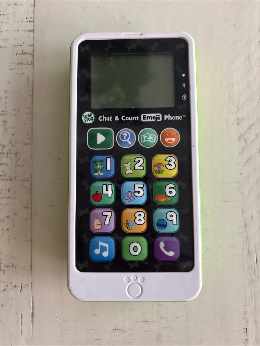 LeapFrog Chat & Count Emoji Phone - White with Green Accents